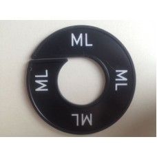 Maatring 9 cm zw/wit ML Td05602909